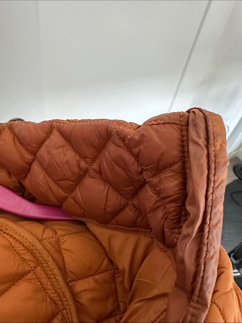 Athleta Quilted Puffer Jacket in Rust Orange - Picture 7 of 7